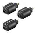 3x Audio Adapter 3,5mm mini Toslink Kupplung LWL Klinke > Toslink Stecker