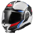 LS2 FF910 Advant II Triple White Blue Red Gr. M Klapphelm Flipback Helm