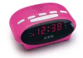 LENCO ICR-210 FM-Uhrenradio & Radiowecker Pink digital Sleep-Timer LED Display
