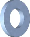 REISSER 100x Unterlegscheibe DIN 125, D  6,4, Stahl, verzinkt, blau