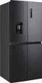 Hanseatic Multi Door HCDC18080CWDBI, 180 cm hoch, 79 cm breit, NoFrost, Wasserspender, Display, Front: schwarz, Energieeffizienzklasse C (März 2021)