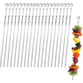 Grillspieße Schaschlikspieße Edelstahl 20 Stück 30cm BBQ Kebab Spieße