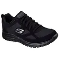 Skechers BURNS-AGOURA Sneaker Schnürschuh, Sportschuh mit Memory Foam schwarz 44 EU