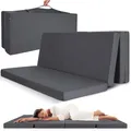 Klappmatratze Gästebett klappbar 100x200 cm Faltmatratze – Beautissu Gästematratze faltbar Reisematratze Klappbett Gäste Matratze – Campix Camping Matratze Tragegriff Bodenmatratze waschbar Anthrazit