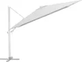KETTLER Easy Turn Ampelschirm 300x300 cm, UPF50+, inkl. Abdeckhaube+ Schirmständer, silber/ hellgrau, Aluminium/Polyester mit PolyurethanBeschichtung