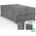 SANZARO Abdeckung Gartenmöbel Winterfest - 600D Oxford, Schwerlast 320g, Schutzhülle für Gartentisch Sitzgruppe Balkonmöbel - 213x132x70cm