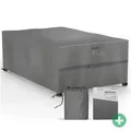 Sanzaro Gartenmöbel-Schutzhülle, 600D Oxford Gewebe, RipStop-Technologie, UV-Beständig, 213x132x70cm grau 213 x 132 x 70 cm | 213 cm x 132 cm x 70 cm