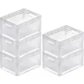 PROREGAL SparSet 5x Transparenter Eurobehälter LightLine mit Offenem Griff HxBxT 22 x 30 x 40 cm 24 Liter Eurobox Transportbox