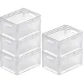 SparSet 5x Transparenter Eurobehälter LightLine mit offenem Griff | HxBxT 22x30x40cm | 24 Liter | Eurobox, Transportbox, Transportbehälter, Stape... - Transparent