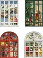Mini-Adventskalender nostalgisch, Adventsfenster, 24 Türchen, Weihnachten