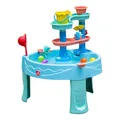 Step2 Double Spin & Showers Wasserspieltisch mit 22-teiligem Zubehörset | Garten Wasser Spieltisch für Kinder | Großer Wassertisch für Kinder