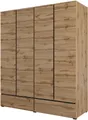 OTTO home Kleiderschrank Cross, moderner griffloser Kleiderschrank Wäscheschrank mit Schublade, Garderobe, Türen
