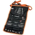 Mechaniker-Set mit Rolltasche, 76-teilig, Werkzeug-Set schwarz/orange
