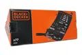 BLACK+DECKER Mechaniker-Set mit Rolltasche, 77-teilig, Werkzeug-Set, A7063-QZ