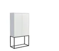 Bega Consult Barschrank 10 Fächer, Halterung für Weingläser, Weiß matt - 79x156x38cm (B/H/T)