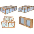 Freigehege Purzel natur faltbar 200 x 123 x 53 cm