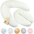 Baby's Stillkissen XXL - 190cm Schwangerschaftskissen mit Bezug - Geprüftes Schwangerschaft Kissen für Baby & Erwachsene - Kuscheliges Stillkissen Seitenschläferkissen & Lagerungskissen Erwachsene