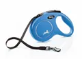 FLEXI New Classic Leine Größe M Gurt / bis zu 25 kg 5 m blau