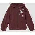 s.Oliver Sweatjacke Sweatshirt Jacke Sweatjacke mit Stickerei- und Pailetten-Details rot 116/122 EU