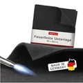 Feuerfeste Unterlage für Heimwerker, 180 x 90 cm, 5mm dick, schwarz, hitzebeständige Schutzmatte bis 982°C Ideal als Grill-Unterlage, Lötmatte, Kaminvorleger oder Wärmeschutzmatte - Made in Germany