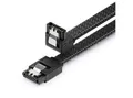 deleyCON deleyCON 30cm SATA 3 Kabel Nylon 6Gbit/s HDD SSD 1 L-Stecker 90° Computer-Kabel