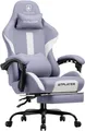 GTPLAYER Gaming-Stuhl Stoff, Racing Gamer Stuhl, Ergonomischer Gaming Sessel Gaming Chair, Schreibtischstuhl, Federsitzkissen mit Fußstütze