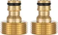 Poppstar 2er-Set Wasserhahn-Adapter mit 1 Zoll Außengewinde Steckkupplung