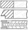GOETZE ENGINE 08-125607-00 Kolbenringsatz für OPEL