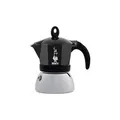 Bialetti Caffettiera MOKA Induction 0006934 Chrom Schwarz, Für Caffè