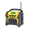 DEWALT Akku- und Netz-Radio/Baustellen-Radio (DAB(DAB(+)/FM Stereo/FM, für 10,8-18 V, 3.5 mm Aux Eingang zum Abspielen externer Geräte, robustes Gehäuse, 1.8 m Kabel), DCR020