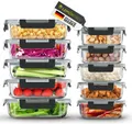 Lemontree Vorratsdose mit Deckel Luftdicht - Meal Prep Boxen Glas - Mikrowellengeeignet, Hochborosilikatglas, (Vorratsdosen-Set (3-teilig, groß je 1040 ml), Meal Prep Boxen 3er Set - 1040ml - auch als 5er & 10er Set erhältlich), Luftdicht, auslaufsicher, stapelbar, mikrowellen-, ofen- & gefrierfest