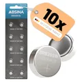 ABSINA SR626SW Uhrenbatterie 1,55V Silberoxid 10er Pack - Knopfzellen SR626SW auslaufsicher & Lange Haltbarkeit - Batterie SR 626 SW / 377 / SR66 / SR626 / 626 / AG4 - Uhrenbatterien Knopfzelle