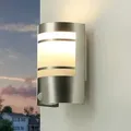 Außenleuchte mit Bewegungsmelder Edelstahl IP44 in Silber Wandlampe außen Eingang - Silber