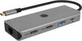 ICY BOX IB-DK4012-CPD Kabelgebunden USB 3.2 Gen 1 (3.1 Gen 1) Type-C Anthrazit - Schwarz (IB-DK4012-CPD)