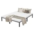 ML-Design Metallbett 160x200 cm auf Stahlrahmen mit Lattenrost, Anthrazit, Metall Bettgestell, robust, leichte Montage, Bett für Schlafzimmer der Jugendliche Erwachsene, Doppelbett Ehebett Gästebett