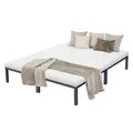 Metallbett Bettgestell Schlafzimmerbett Stahl Lattenrost Anthrazit 160x200 cm