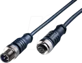 L2W 200100-01 - Sensor Kabel, 5 m, M12 Stecker/M12 Buchse, A-kodiert, für 24V