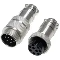 Pollin 453567 Rundsteckverbinder Stecker, Buchse Gesamtpolzahl: 9   1 Set
