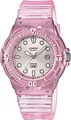 Quarzuhr, Armbanduhr, Kinder, Jugendliche, bis 10 bar wasserdicht, Leuchtzeiger rosa (transparent)