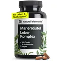 natural elements Mariendistel Leber Komplex - 120 Kapseln - Cholin, Artischockextrakt, Curcuma, Zink