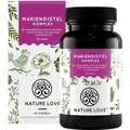 Nature Love® Mariendistel, Artischockenextrakt, Löwenzahn & Desmodium 4-fach Komplex | 120 Kapseln | hochdosiert mit 80% Silymarin | vegan