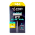Wilkinson Quattro 4 Skin Protection Rasierer Griff mit 9 Rasierklingen
