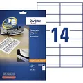 AVERY Zweckform C32258-25 Regalschilder (blanko, beidseitig bedruckbar, matt weiß, extra feine Mikroperforation, 25 Blatt) zum Selbstbedrucken auf allen Druckern, 185 gm