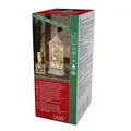 Konstsmide LED Wasserlaterne Weihnachtsmann mit Hund, weiß, wassergefüllt, 5h Timer, warm weiße Diode, batteriebetrieben, Innen - 4364-200, Large 27cm