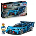 LEGO Speed Champions Bugatti Vision Gran Turismo Hypersportwagen - Modellbau mit sammelbarer Fahrer Minifigur - Gaming Geschenkidee für Jungen ab 9 Jahren und Motorsportfans - 77253