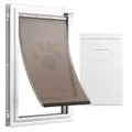 VEVOR Haustierklappe Hundeklappe aus Aluminiumrahmen mit Schloss & Klappensystem 210 x 303 mm, wetterfeste Hundeklappe Haustiertüre geeignet für Katzen Hunde Kätzchen (Weiß-S) einfache Montage