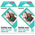 2 x Fujifilm Instax Mini Skyblue Sofortbildfilme für 20 Bilder! MDH 02/2027