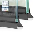 Duschdichtung 2x  Verlängerter Wasserabweiser  Ideale Dichtung für 45mm Glast...