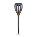 Esotec Solar Gartenfackel Malabo, Akku, Feuerfackel, Gartenstecker, Steckleuchte, Gartenlicht, Solarlichter, schwarz, Kunststoff, außen, wetterfest, winterfest, IP44, Höhe 38cm, 102781