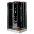 EAGO Dampfdusche DZ954F8 schwarz 100x80 links